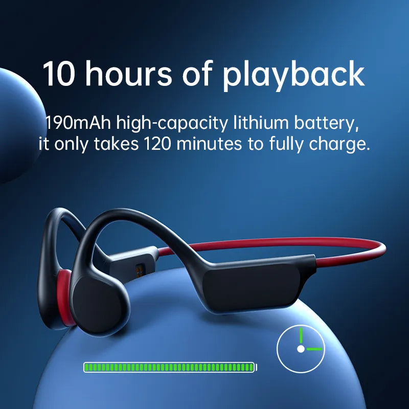 Bone Conduction Earphones Bluetooth Wireless IPX8 Waterproof MP3 Player Hifi Ear-hook Headphone With Mic Headset For Swimming Bone Conduction Earphones Bluetooth Wireless IPX8 Waterproof MP3 Player Hifi Ear-hook Headphone With Mic Headset For Swimming